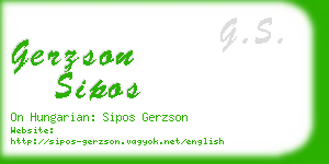 gerzson sipos business card